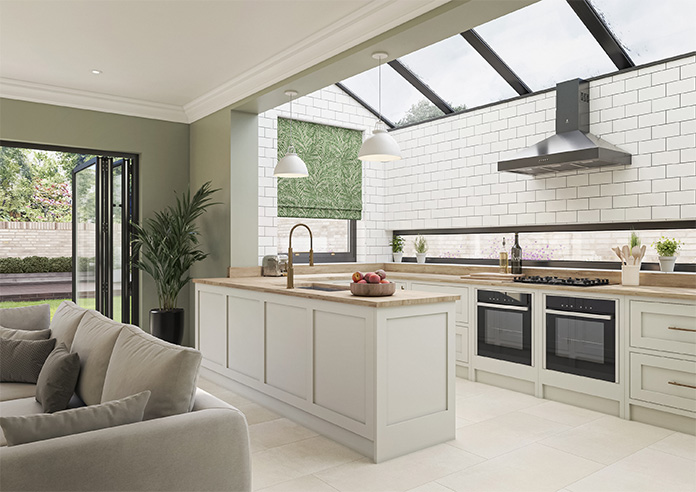 Acoustic Velvet, Leaf Green - Roman Blind - Image 6